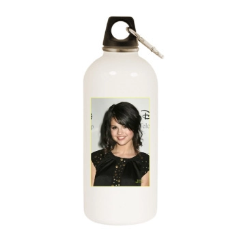 Selena Gomez White Water Bottle With Carabiner