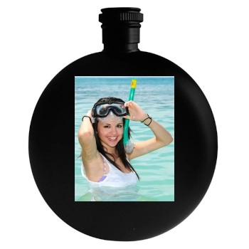 Selena Gomez Round Flask