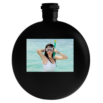 Selena Gomez Round Flask