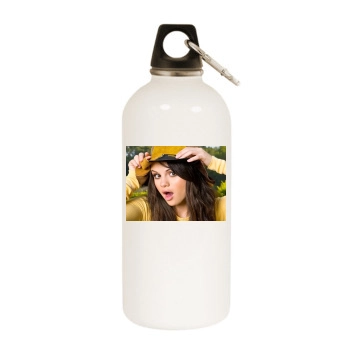 Selena Gomez White Water Bottle With Carabiner