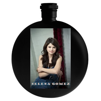 Selena Gomez Round Flask