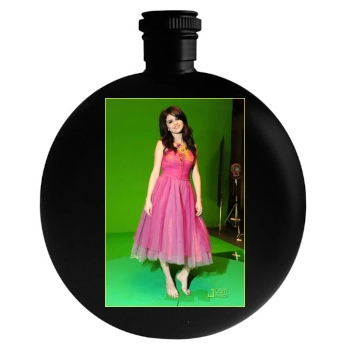 Selena Gomez Round Flask