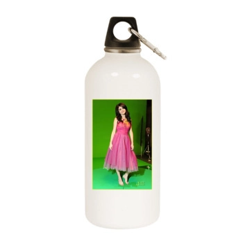 Selena Gomez White Water Bottle With Carabiner