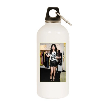 Selena Gomez White Water Bottle With Carabiner