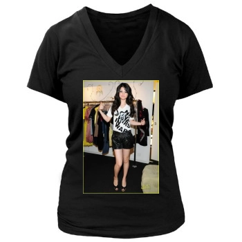 Selena Gomez Women's Deep V-Neck TShirt