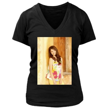 Selena Gomez Women's Deep V-Neck TShirt