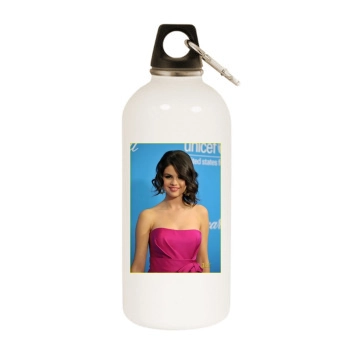 Selena Gomez White Water Bottle With Carabiner