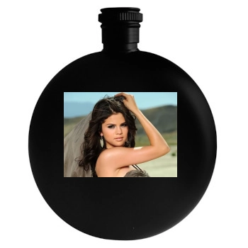 Selena Gomez Round Flask