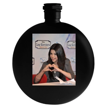 Selena Gomez Round Flask