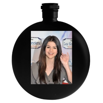 Selena Gomez Round Flask