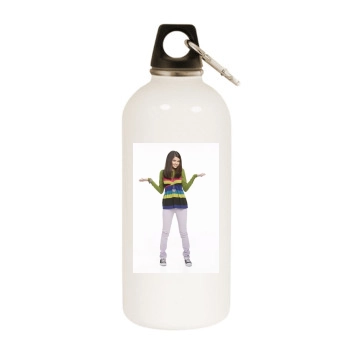 Selena Gomez White Water Bottle With Carabiner