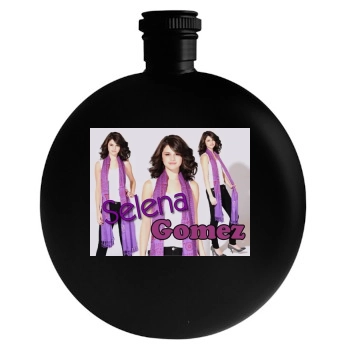 Selena Gomez Round Flask