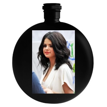 Selena Gomez Round Flask