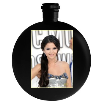 Selena Gomez Round Flask