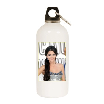 Selena Gomez White Water Bottle With Carabiner