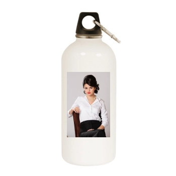 Selena Gomez White Water Bottle With Carabiner