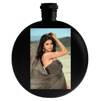 Selena Gomez Round Flask