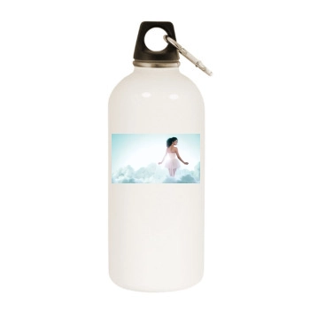 Selena Gomez White Water Bottle With Carabiner