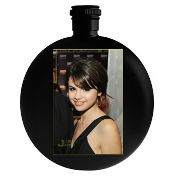 Selena Gomez Round Flask