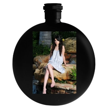 Selena Gomez Round Flask