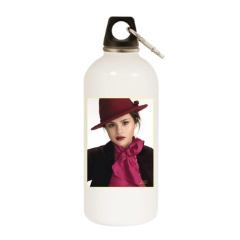 Selena Gomez White Water Bottle With Carabiner