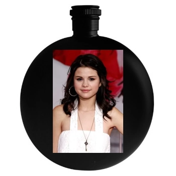 Selena Gomez Round Flask