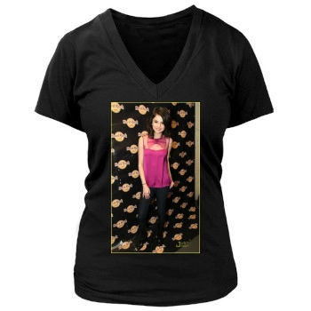 Selena Gomez Women's Deep V-Neck TShirt