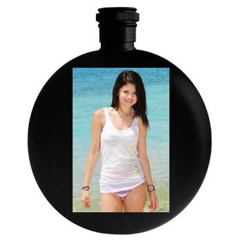 Selena Gomez Round Flask