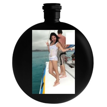 Selena Gomez Round Flask