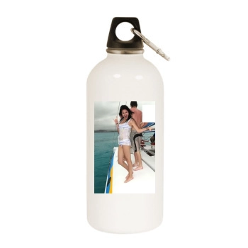 Selena Gomez White Water Bottle With Carabiner