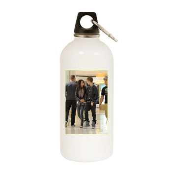 Selena Gomez White Water Bottle With Carabiner