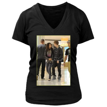 Selena Gomez Women's Deep V-Neck TShirt