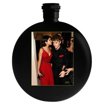 Selena Gomez Round Flask