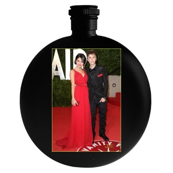 Selena Gomez Round Flask