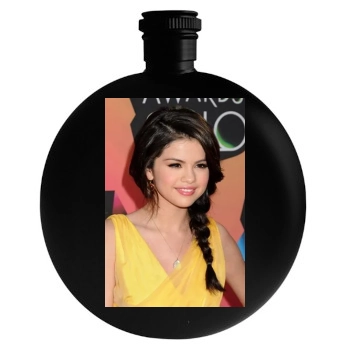 Selena Gomez Round Flask