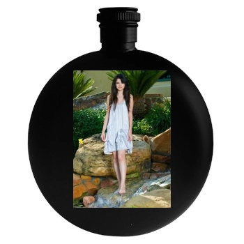 Selena Gomez Round Flask