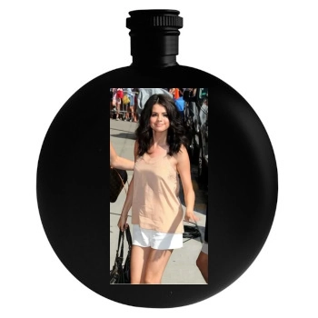 Selena Gomez Round Flask