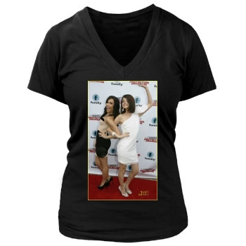 Selena Gomez Women's Deep V-Neck TShirt