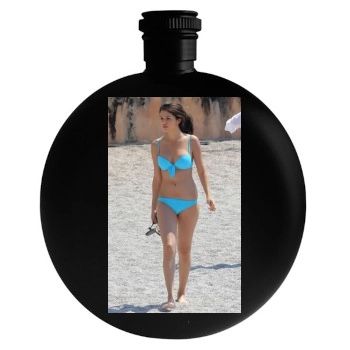 Selena Gomez Round Flask