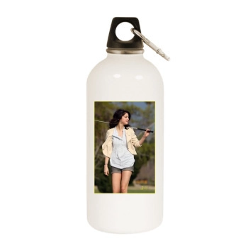 Selena Gomez White Water Bottle With Carabiner