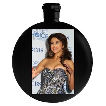 Selena Gomez Round Flask