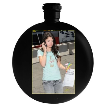 Selena Gomez Round Flask