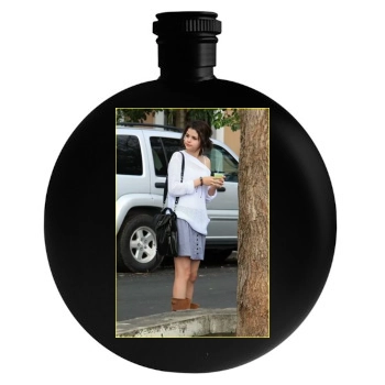 Selena Gomez Round Flask