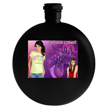 Selena Gomez Round Flask