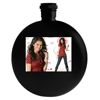 Selena Gomez Round Flask