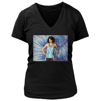 Selena Gomez Women's Deep V-Neck TShirt