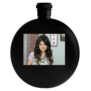 Selena Gomez Round Flask