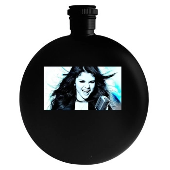 Selena Gomez Round Flask