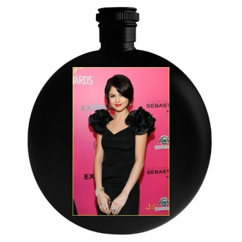 Selena Gomez Round Flask