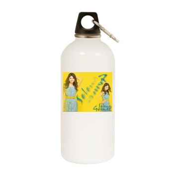 Selena Gomez White Water Bottle With Carabiner